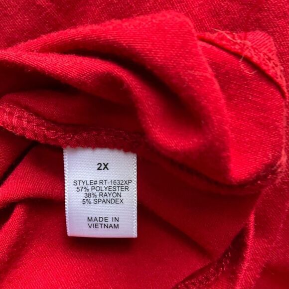 Red Womens Tunic size 2X - Picture 3 of 8